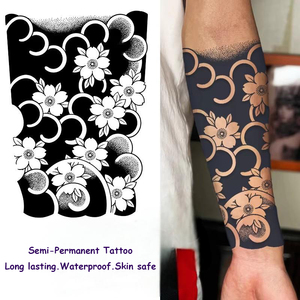 Tatuaje Temporal Orgánico de Jagua, Adhesivo Semipermanente a Base de Jugo Herbal para Arte Corporal, Dura hasta 2 Semanas, Resistente al Agua, Diseños Personalizados - Product Image 1