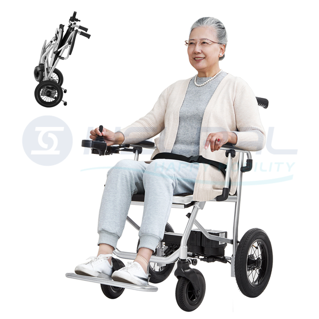 China's Lightweight Portable Space-Saving Ultralight Electric Wheelchair Foldable Joystick Motor Controller Walkers Rollators