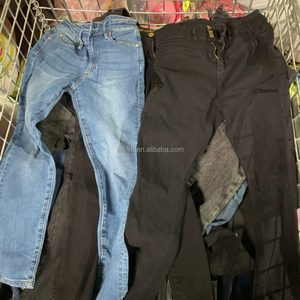 Pantalones vaqueros de <span class=keywords><strong>ropa</strong></span> usados C14 en fardos de colores bonitos al por mayor de colores mezclados en fardos pantalones de <span class=keywords><strong>hombre</strong></span> surtidos de segunda mano a granel - Product Image 5
