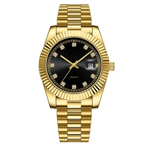 סיטונאי זול באיכות גבוהה שעון נירוסטה שעון גבר אופנה שעון יד קוורץ