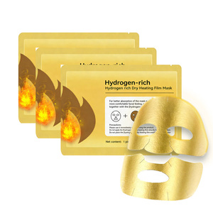 Y462 Masque facial en tissu non tissé doré auto-chauffant, riche en hydrogène, <span class=keywords><strong>pour</strong></span> chauffage à sec, anti-âge, <span class=keywords><strong>SPA</strong></span> - Product Image 5