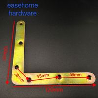 Fer durable 90 °   Équerre d'angle, fixation à plaque plate, finition bronze, support pour meubles en bois, pour cuisine et atelier