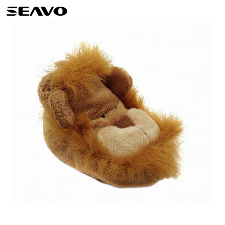 SEAVO милые Молодежные теплые зимние домашние тапочки с мягкой подошвой в виде льва