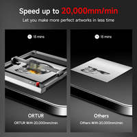 Machine de gravure laser CNC ORTUR OLM3+LU2-10A 10W DIY, gravure laser rapide et haute précision avec lentille comprimée Ld+fac+c