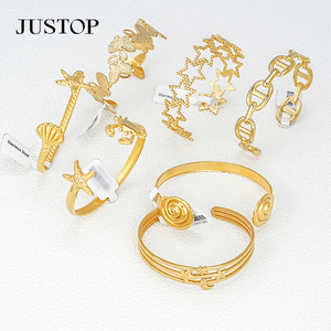 Bangles OEM/OEM Custom Waterproof Stainless Steel Gold Plating Fashion Jewelry Hypoallergenic Supplies Pakistani Justop Brand - Product Image 2