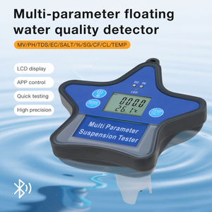 Testeur de qualité de l'<span class=keywords><strong>eau</strong></span> flottant portable intelligent LCD <span class=keywords><strong>9</strong></span> en 1 Analyseur <span class=keywords><strong>PH</strong></span>/ORP/CL/EC/CF/TDS/SALT/SG/Température avec contrôle par application Tuya - Product Image 2