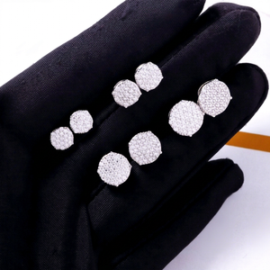 Yu Ying New Arrival Round Shape 925 Silver with VVS <b>Moissanite</b> Diamond <b>Earrings</b> for Women Fine Jewelry - Product Image 1
