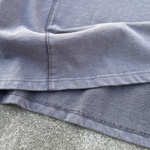 Sweat-shirt à capuche ample en molleton français délavé au soleil, lourd, délavé à l'acide, logo personnalisé brodé, sweat-shirt à col rond surdimensionné - Product Image 5