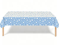 Nappe de Noël en plastique imperméable à motif flocon de neige, très vendue, pour la décoration de fêtes et de vacances