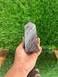 Torre de cristal de zoisita rubí amatista natural, obelisco de energía curativa Feng Shui tradicional para meditación y piedra de decoración del hogar - Product Image 5