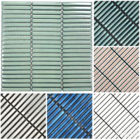 Carreaux de mosaïque modernes en céramique et porcelaine brillants pour salle de bain, douche, cuisine, sol et mur, kit de mosaïque Kit Kat