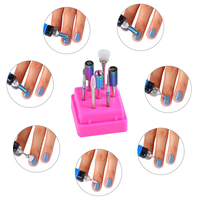 Boîte de 10 embouts de ponceuse à ongles en carbure avec pointes de 0,2 po et 0,35 po pour kit de polissage manucure/pédicure (usage professionnel en salon)