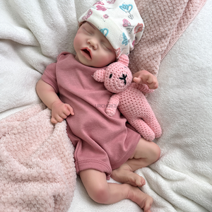 Muñeca Bebé <span class=keywords><strong>Reborn</strong></span> de Silicona de 18 Pulgadas Gemelas Impermeable de Cuerpo Completo Realista Suave con Venas Visibles Regalo para Niña Recién Nacida - Product Image 4