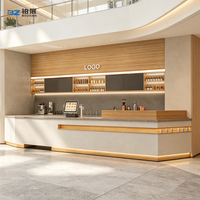 Suministro Directo de Fábrica, Mostrador Comercial para Cafetería, Color Personalizado para Tienda de Bebidas