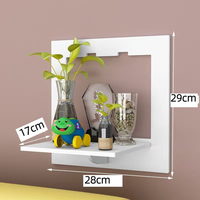 Étagères murales en bois 3 pièces Étagères de rangement décoratives pour la maison pour la chambre à coucher, le salon et le bureau