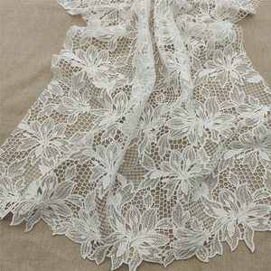 Nouveau Style Broderie Dentelle Tissu avec Floral Plied Fil Fleurs pour Robes De Soirée De Mariée Vêtements Décorations et Sacs - Product Image 4