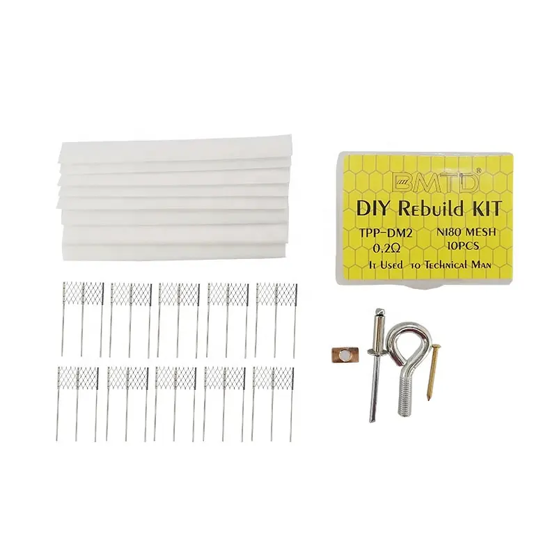 BMTD Rebuild Kit DIY RBK Coil quality for TPP DM2 0.2ohm Mesh Coil Resistance Heating Wire with Tools
