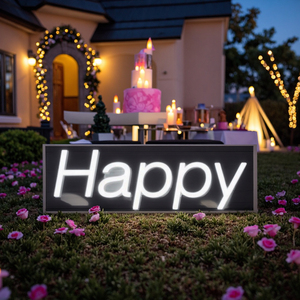 <span class=keywords><strong>Letras</strong></span> LED Gigantes Personalizables para Exteriores con Temporizador de Cuenta Regresiva, Resistentes al Agua IPx4, Fáciles de Guardar, para Jardín y Piscina - Product Image 1