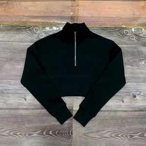 Sudadera con capucha de algodón polar de alta calidad para niños, casual, personalizada con bordado, para jóvenes, con cremallera de cuarto, estilo crop, tipo jersey, al por mayor - Product Image 2