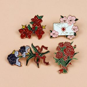 Cute <b>Retro</b> Rose Cartoon Animal Soft Enamel Lapel Pin Custom Metal Badge Brooch High Quality Wholesale Manufacture Gift Accessory - Product Image 2