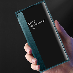 Pour <span class=keywords><strong>Samsung</strong></span> <span class=keywords><strong>Galaxy</strong></span> <span class=keywords><strong>S22</strong></span> S23 étui en cuir PC couverture répondre directement Airbag Design étui pour S23 Ultra - Product Image 5