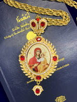 Grec Orthodoxe Religieux Église Métal Artisanat Sternum Croix Pendentif Collier Catholique Décoration Icône Bijoux pour Prière Plaqué