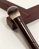 Ensemble de pinceaux de maquillage de luxe professionnels personnalisés HG 19 pièces en poils synthétiques véganes, avec manche en métal Hourglass et pinceau éventail pour anticernes