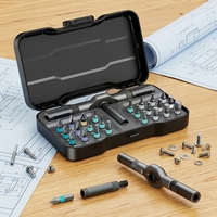 ELEHAND – Kit de tournevis à cliquet de précision 24 pièces en acier CRV S2, magnétique, mini-boîte à outils DIY pour réparations domestiques