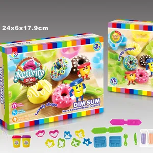 Plastilina de colores para niños, arcilla polimérica de textura suave y secado al aire para modelar, juguete de cocina para niños, incluye moldes y herramientas, OEM de fábrica