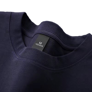 Produttore 220 t-shirt in tinta unita GSM con Logo personalizzato in cotone 100% Unisex a quattro aghi a doppio <span class=keywords><strong>filo</strong></span> t-shirt Oversize all'ingrosso - Product Image 1