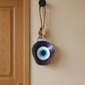 Décoration murale traditionnelle en résine bleue anti-mal, forme ronde, faite à la main, style rustique, pour intérieur - Product Image 6