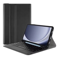 Casing Keyboard Nirkabel untuk Samsung Galaxy Tab A11 Plus A9 Plus, dengan Touchpad, Tempat Pensil, dan Model Folio