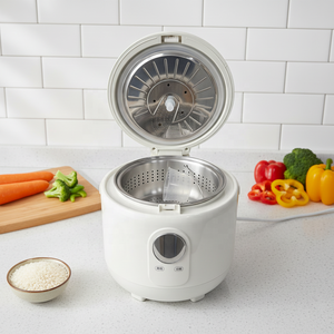 Mini Arrocera Eléctrica Multifuncional Baja en Azúcar, Diseño Cilíndrico de 1.8L, Acero Inoxidable, Control Digital con Temporizador, para Hogar y Hotel - Product Image 6