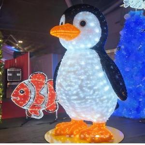 Lampe LED 3D Mignonne en Forme <span class=keywords><strong>de</strong></span> Pingouin, Éclairage Étanche en Forme d'Animal pour Décoration Extérieure <span class=keywords><strong>de</strong></span> Noël, Jardin, Aquarium, Centre Commercial - Product Image 1