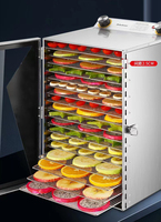 Commerciële Roestvrijstalen Fruitdroger Dehydratatiemachine Met Trays