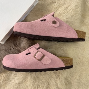 <span class=keywords><strong>Chanclas</strong></span> para Hombre y <span class=keywords><strong>Mujer</strong></span> con Suela de EVA, Cuero Genuino, Diseño de Doble Hebilla para Otoño - Product Image 2