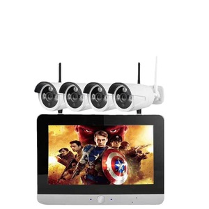 Système de surveillance NVR sans fil 4 canaux H.264 avec vision nocturne, carte Micro SD, Linux et écran LCD 15,6 pouces - Product Image 1