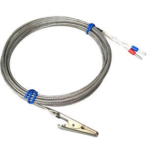 K-type alligator clip thermocouple, clamp-on thermocouple, K-type <b>temperature</b> sensor, <b>temperature</b> <b>control</b> probe - Product Image 1