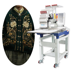 Yinghe 1 cabeza máquina de coser automática de bordado de camisetas nueva condición computarizada con software de diseño y gorra - Product Image 1