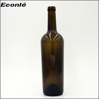 Bouteilles de vin en verre foncé de qualité supérieure, taille et logo personnalisés, 750 ml, bouteilles de vin de Bordeaux et de Bourgogne, bouteille de vin personnalisée