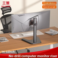 Nouveau support de moniteur en métal réglable en hauteur pour ordinateur, vente directe d'usine, support de montage sur table, 13-27 pouces, moniteur unique