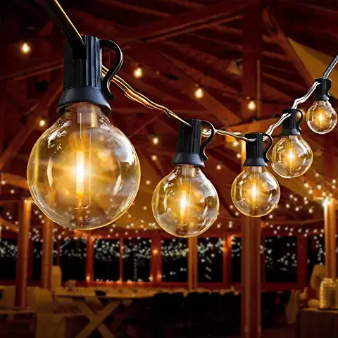 防水接続可能なハンギングクリスマスライトEUAUプラグエジソンスタイルグローブ電球25フィート100フィートG40グローブパティオライト