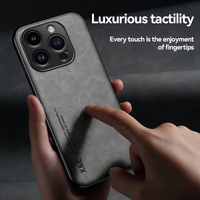 Coque de protection antichoc en cuir PU de luxe en peau de mouton pour iPhone 16 15 14 Plus 13 12 11 Pro Max 17 Air – Vente en gros