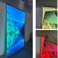 Cadre photo rétroéclairé Anime 16x24, boîte à lumière RGB, cadre noir personnalisé, affiche d'art, boîte à lumière LED pour décoration murale, affiche