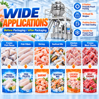 Machine d'emballage automatique pour aliments secs (fertilisants, fruits, crevettes, aliments pour animaux de compagnie, chiens, chats, cornichons, cubes de poisson) en sachets et doypacks