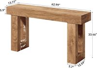 Table console en bois moderne et durable de 63 pouces de long, facile à assembler, meubles de salon
