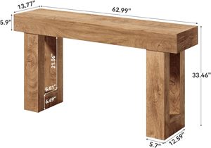 Tavolo Console in Legno Industriale Moderno da 63 Pollici, Facile da Montare, Arredamento per <span class=keywords><strong>Soggiorno</strong></span> - Product Image 3
