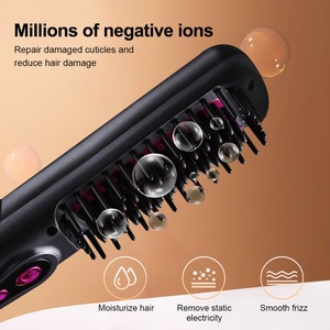 Plancha de Pelo Iónica Inalámbrica Recargable por USB, Peine Eléctrico Portátil con Tecnología de Iones Negativos - Product Image 3