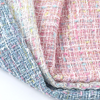 Usines tweed bleu tissu canapé 100 polyester tweed laine carreaux tweed tissu tissus pour motif de vêtements