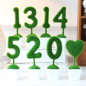 निर्माण Topiary घास काई कवर ग्रीन बनी खरगोश कृत्रिम काई जानवरों उद्यान सजावट के लिए - Product Image 6